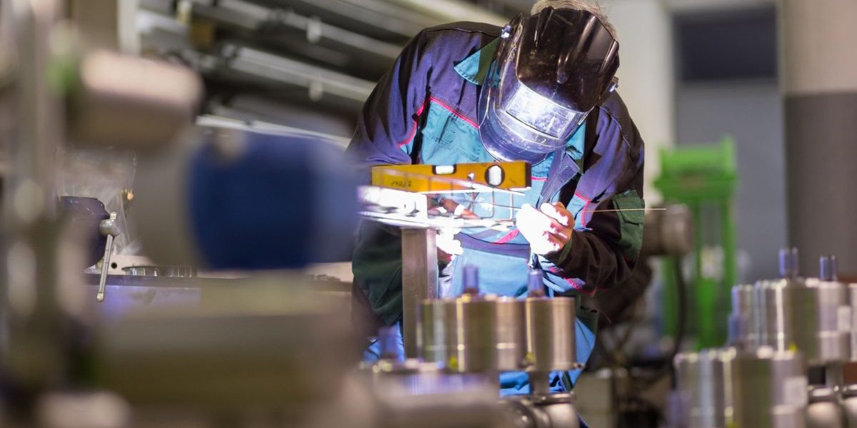cleaning metal dust in the factory